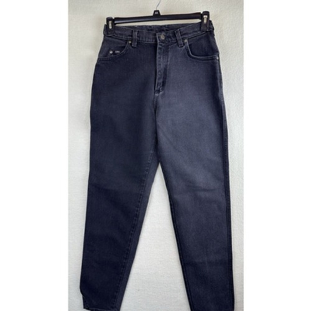 Vintage LEE Jeans Womens Size 12 Med Rare Black 2 Tone High Rise Casual USA